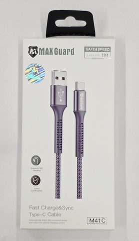 Max Guard Fast Charging & Sync Type C Cable 1m