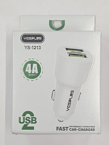 YesPlus 4 Amp 2 USB Fast Car Charger