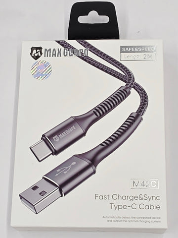Max Guard 3 Amp Type C USB 2m Cable